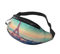Marsupio Wonders of The World per uomo e donna, con jack per cuffie e cintura regolabile, per ciclismo, corsa, jogging, viaggi, attività all'aperto, allenamento, ciclismo, fitness, escursionismo, Nero