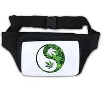 Marsupio Yin e Yang con foglie bianche