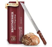Marsvogel 82 80 12 - Coltello da pane, spessore dorso 2,0 mm, con onde, marrone (legno marrone)
