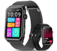 Marsyu 2025 Orologio intelligente per uomo, 1,57", con funzione cardiaca, per chiamate, sport fitness tracker (nero acciaio)