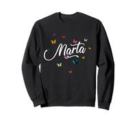 Marta - Bellissimo Nome di Ragazza con Farfalle Colorate Felpa
