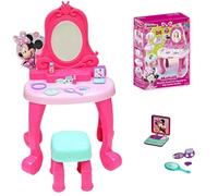 Marta da Legare Specchiera Rosa con 10 Accessori, Asciugacapelli,Specchietto,Sgabello,Alta 78 cm., Idea Regalo,Giocattolo per Bambine 3+ (Minnie)