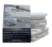 Marta Marzotto Jersey Coprimaterasso, Cotone, Bianco, 175x200x0.4 cm
