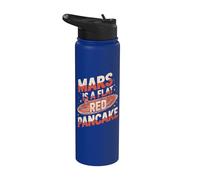 Marte è un pancake rosso piatto - Funny Flat Mars Society Stainless Steel Insulated Water Bottle