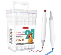 Marte Vanci 24 pennarelli super lavabili a doppia punta acquerello per bambini Colorare Disegno, Sketching Crea effetto acquerello