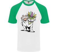 Martedì Grasso Festival Gatto Uomo S/S Baseball T-Shirt