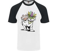 Martedì Grasso Festival Gatto Uomo S/S Baseball T-Shirt