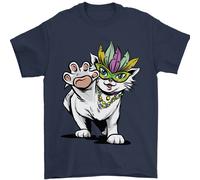 Martedì Grasso Festival Gatto Uomo T-Shirt 100% Cotone