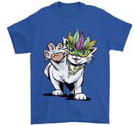 Martedì Grasso Festival Gatto Uomo T-Shirt 100% Cotone