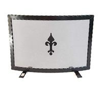 SCHERMI PARASCINTILLE IN FERRO BATTUTO CURVO CM.68X18X47 CAMINO CAMINETTO