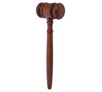 Martelletto da Giudice in Legno Marrone, Mini Vintage Portatile | Blocco Sonoro, Effetto Autentico, per Studio Legale e Attività in Classe, per Dirigenti di Club