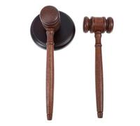 Martelletto da Giudice in Legno Vintage per Tribunale e Aste | Suono Netto e Pratico, Struttura Robusta che Non Si Deforma Facilmente, Finitura Nera Classica