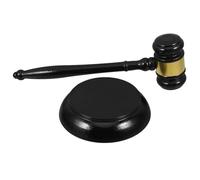 Martelletto da giudice portatile e compatto in legno, martello da asta giudiziario realizzato a mano con finitura liscia for riunioni e uso legale