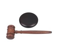 Martelletto da giudice vintage in legno con base, kit martello for aste realizzato a mano for esposizione e collezione in aula di tribunale di avvocati