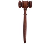 Martelletto di Legno Giudice Vintage Marrone per Aste e Lezioni | Accessori per Costumi da Giudice, Blocco Sonoro Incluso, Leggero da Portare, Look Realistico da Tribunale