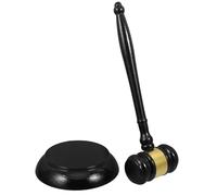 Martelletto for aste in legno massello con blocco sonoro, martello del giudice for aste in aula di tribunale. Utilizza martello legale multifunzionale