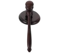 Martelli da giudice in legno, Martello Giudice In Legno Con Base for Aste E Tribunale Marrone Scuro 2 pz