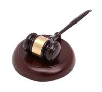 Martelli da giudice in legno, Set di martello da giudice in legno 21,5 cm for il processo in tribunale dell'asta del dell'avvocato