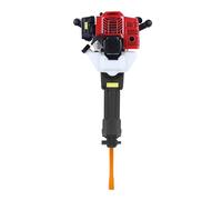 Martello a benzina, 52 cc, 1900 W, martello a scalpello professionale con energia di impatto 55J e 1500 bpm, martello portatile per calcestruzzo e pietra, con scalpello piatto e a punta, silenzioso