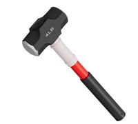 Martello a slitta da 1,8 kg, martello da perforazione resistente con struttura in acciaio forgiato e manico in fibra di vetro, martello da ingegneria resistente agli urti, per la gestione del terreno