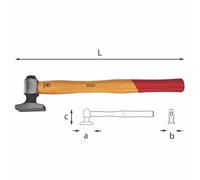 Martello A Testa Piana Con Manico In Hickory 414 290mm A Usag-U04140001