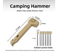 Martello Avvitatore Palo Tenda con Gancio Estrattore e Ripostiglio Interno per P