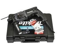 Martello combinato Makita HR2470BX40 con set di punte SDS-PLUS in valigetta di trasporto, 780 W, 230 V, Black Edition