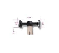 MARTELLO CON TESTE PIANE TONDA ZIGRINATA E QUADRA LISCIA 1357Z/45