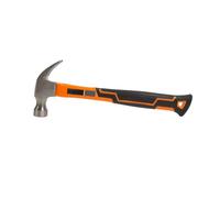 Martello da carpentiere, Artiglio Martello da 12 oz, lunghezza 310 mm, testa in acciaio ad alto tenore di carbonio e impugnatura antiscivolo, Manico in Fibra Bimateriale
