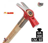MARTELLO DA CARPENTIERE MASS INGEGNERE 300GR MANICO LEGNO 60 CM DOPPIA CALAMITA