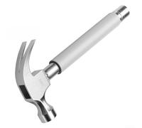 Martello da carpentiere multifunzionale in acciaio con presa per installazione di aria condizionata, struttura in acciaio al carbonio, manico ergonomico (argento, 22 mm)