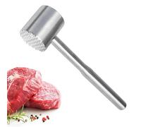 Martello da cucina in acciaio inox 304, lavabile in lavastoviglie, martello, battitore piatto e racchetta per carne di manzo, pollo, maiale, strumento essenziale da cucina per cucinare (curvo)
