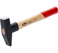 Martello da fabbro ViGOR V2662-800 testa di martello da 800 g, manico in legno di hickory con protezione antiurto in gomma, lunghezza 350 mm, per lavori potenti e precisi