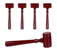 Martello da giudice in legno, piccolo martello da asta per bambini, 5 pezzi