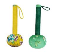 Martello da massaggio salutare con riempimento di artemisia invecchiata, manico avvolto in corda, strumento per maschiatura a corpo intero, diversi stili disponibili, lunghezza 26 cm (giallo e verde