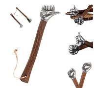 Martello da pugno, 2025, 1 kg, in acciaio inox, con manico in legno massiccio, per campeggio all'aperto, artigianato multiuso e strumenti di ferramenta, anche una buona scelta regalo per artigiani