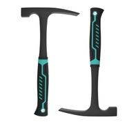 Martello da roccia da 2 pezzi con impugnatura antiscivolo, interamente in acciaio forgiato a goccia, for geologi, martelli for muratura e mattoni, for fabbro e meccanico