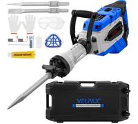 Martello Demolitore 3500W SDS-Hex, 75 Joule, Martello Pneumatico con Impugnatura Anti-Vibrazione, 2 Scalpelli Inclusi e Scatola di Trasporto, Tassellatore per Calcestruzzo e Demolizioni Pesanti