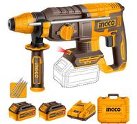 Martello demolitore a batteria 20 V Brushless Tassellatore 4in1 Sds Plus Ingco