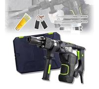 Martello demolitore elettrico con interruttore di bloccaggio, martello pneumatico industriale con 2 scalpelli, corpo leggero, impugnatura anteriore girevole a 360°C for scavo e rottura di fori