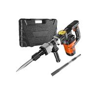 Martello Demolitore Elettrico Da 1400 W, For Impieghi Gravosi, 2900 BPM, For Calcestruzzo, 2 Scalpelli, Punte, Scalpellatura Robusto E Facile Da Usare