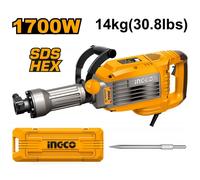 Martello Demolitore per Calcestruzzo INGCO 1700W Forza Impatto 50 J In valigetta