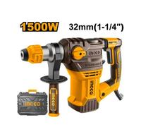 Martello demolitore rotativo da 1500W. INGCO con 3 punte 2 scalpelli + valigetta