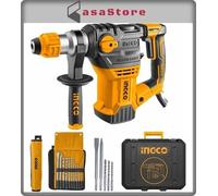 MARTELLO DEMOLITORE TASSELLATORE INGCO 1050W- 1500W- 1600W KIT VALIGETTA E PUNTE