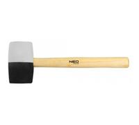 Martello di gomma 63 mm 680 g nero bianco gomma martello 25-068