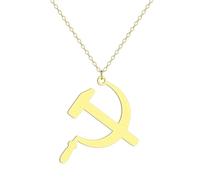 Martello e falce Collana Pendente per Le Donne Ragazze In Acciaio Inox Hollow Charm Neck Chain Jewelry Gift