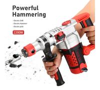 Martello elettrico 3 in 1 Mini trapano a percussione per uso domestico Trapano a percussione rotante 2200W Strumenti di perforazione a percussione elettrico di grado industriale