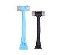 Martello ergonomico in gomma con strumento di integrazione per malta per un contatto sicuro durante il layout delle piastrelle e le attività di inquadratura (blu)