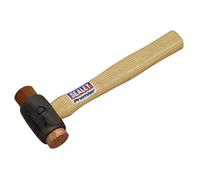 Martello Faccia In Rame/Pelle Di Cervo Sealey 1.5Lb Manico In Noce CRF15