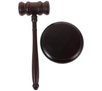 Martello for asta, giudice, martelletto, in legno, for riunioni, aula di tribunale, giochi ruolo, mini maglio, suono forte e chiaro, in naturale Per Giudice
